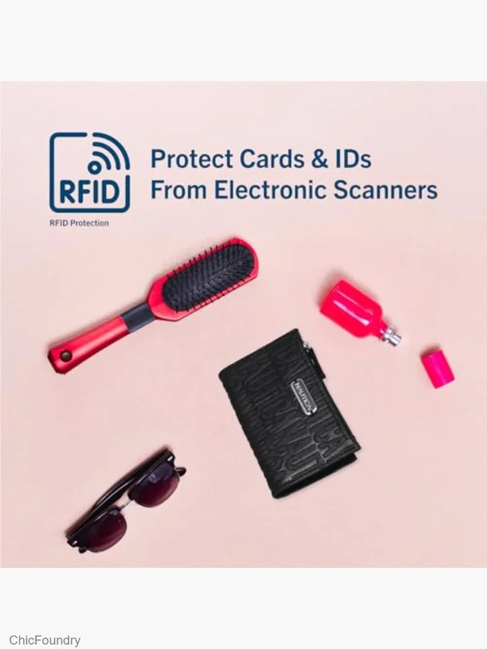 Bifold RFID Blocking Wallet with Coin Pocket & ID Window